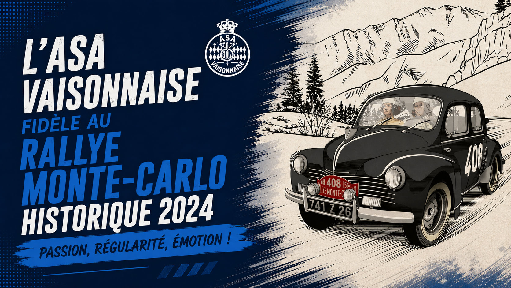 L'ASA Vaisonnaise fidèle au Rallye Monte Carlo Historique 2024